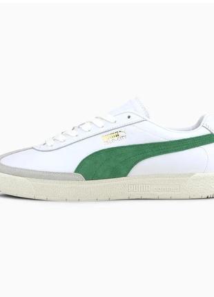 Кроссовки мужские puma oslo city белые/зеленые (пума осло сити, кросівки)
