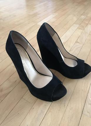 Туфлі чорні замшеві 36,5-37 розмір2 фото
