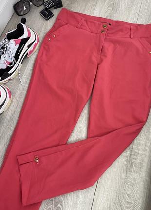 Брюки ilkhan dan розовые штаны малиновые 42 классические италия