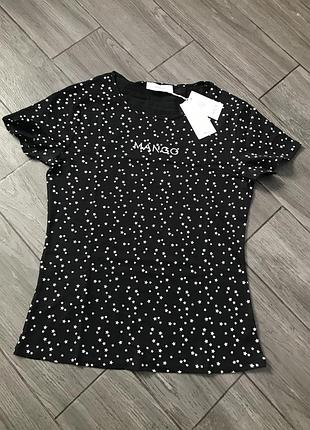 Фірмова футболка з логотипом mango