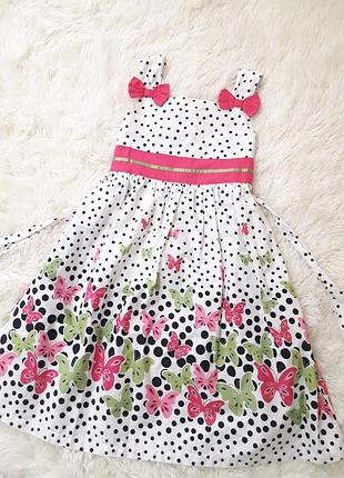 Шикарное фирменное платье,сарафан в горох,хлопок!