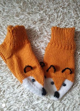 Шкарпетки теплі в'язані жіночі2 фото