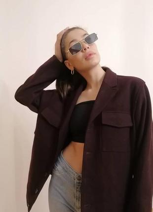 Тёплый пиджак ровного кроя