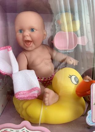 Лялька пупс для купання з аксесуарами warm baby1 фото