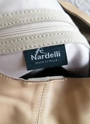 Шкіряна фірмова сумка nardelli (італія)8 фото