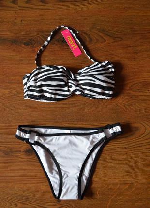 Купальник resort mix & match bandeau bikini top resort and colour block bikini bottoms