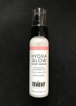 Ночная сыворотка mine с гиалуроновой кислотой hydra glow sleep serum для сияния4 фото