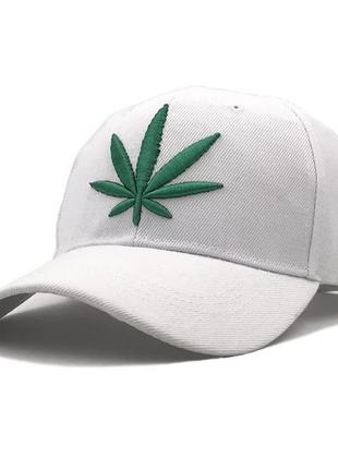 Кепка бейсболка конопля, унисекс белая