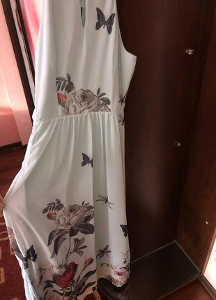 Нарядное платье сарафан asos длинное в пол цветочный принт цветы6 фото