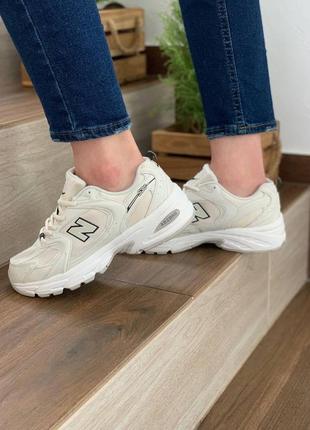 Женские стильные весенние кроссовки new balance 530 beige