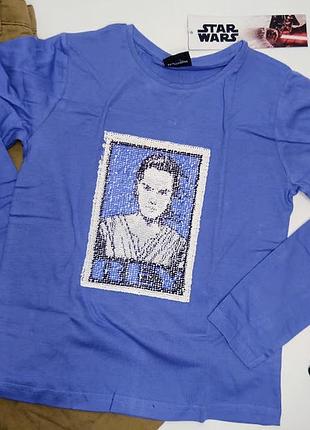 Лонгслив реглан кофта футболка с длинным рукавом disney star wars/ на рост 134/140