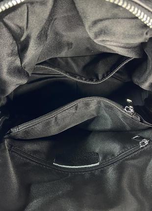 Женский стильный кожаный городской рюкзак чёрный polina & eiterou жіночий шкіряний ранець8 фото