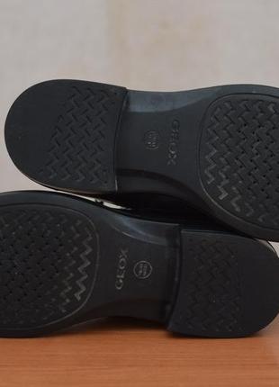 Чорні шкіряні чоловічі черевики geox respira. 41 - 42 розмір. оригінал7 фото