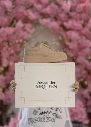 Alexander mcqueen beige женские кроссовки4 фото