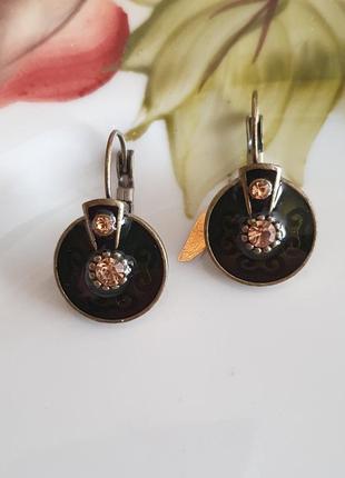 Красивые винтажные серьги, бижутерия, англия