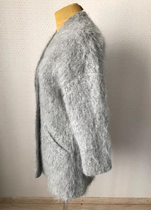 Стильне трендові "волохата" трикотажне пальто / кардиган від zara, розмір s (можна м)4 фото