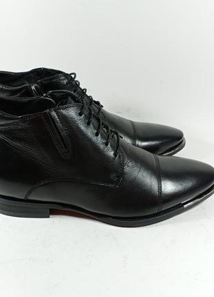 Класичні шкіряні черевики із залізною вставкою на носку. фірма futerini2564 фото