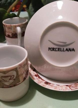 Кофейный сервиз/набор на 6 персон из 12- ти предметов (6 чашек и 6 блюдечек) porcellana4 фото