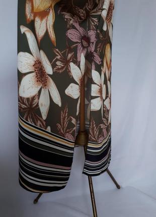 Довге італійське сукню без рукавів у великих квітковий принт (розмір 36-38)7 фото