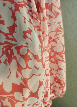 Новая блуза marks & spencer корраловый принт5 фото