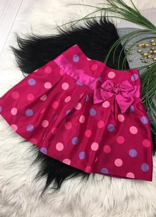 Розовая атласная юбка на 3-4 года1 фото
