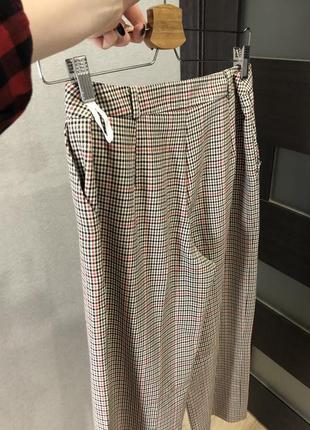 Шикарні штани з широкими штанинами в гусячу лапку від primark👍якісні4 фото
