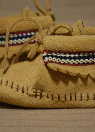 Очаровательные замшевые фирменные пинетки minnetonka moccasin сша 2 р ( 10,2 см.)6 фото