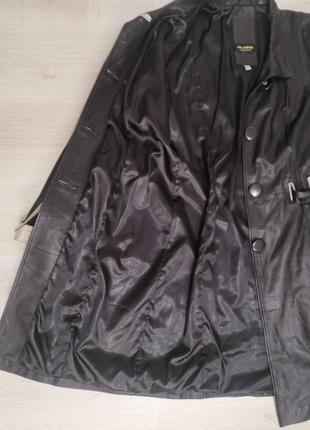 Плащ пальто кожа glabor leather and fur7 фото