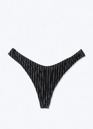 New! victoria's secret pink velvet high-leg thong panty велюрові трусики розмір s