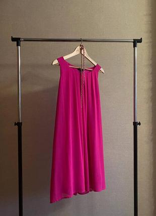 Нове коктейльне плаття з шифону кольору фуксія