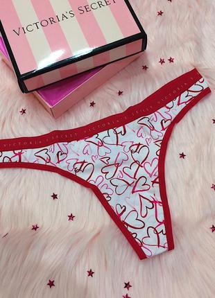 Victorias secret stretch cotton thong panty трусики стрінги розмір м