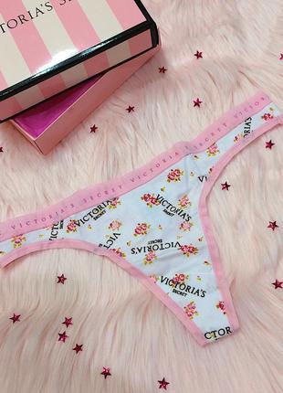 Victorias secret stretch cotton thong panty трусики стрінги розмір s
