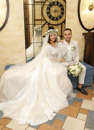 Весільна сукня бохо + фата2 фото