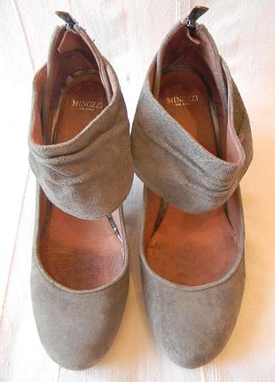 Жен.кожаные ботильоны minozzi р.38 дл.ст 25см