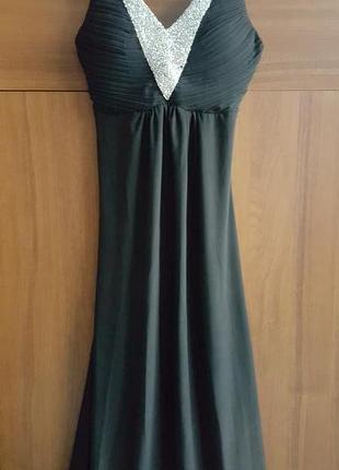 Нове,вечірній,фірмове,ошатне,чорне плаття в підлогу tricotonic