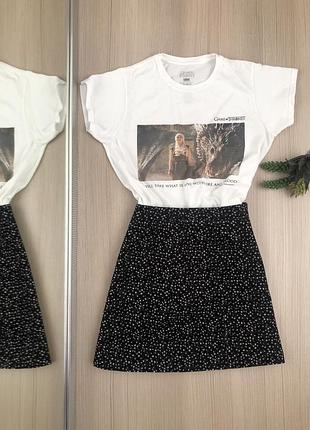 Спідниця h&m divided стильно вельвет міні весна /осінь