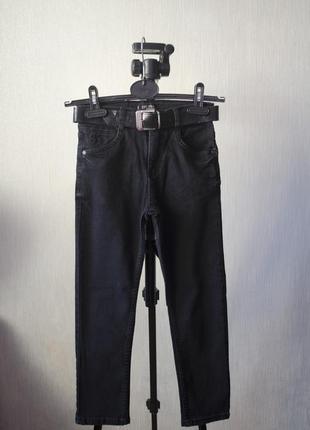 Нові круті чорні джинси з ременем та стяжками на хлопчика altun