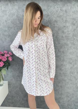 Женское платье-рубашка из фланели украинского бренда aiza.