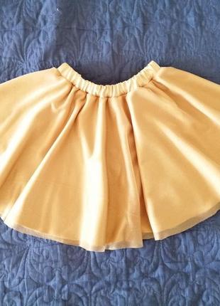 Юбка солнце, золотая на девочку, hand made