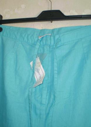 Новые шорты agenda  uk20 xl-xxl р.52-54 лен с хлопком бриджи капри, короткие брюки3 фото