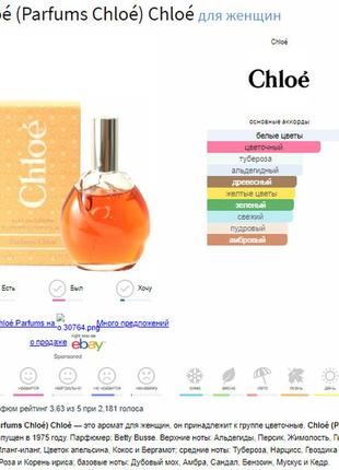 Chloé (parfums chloé) chloe миниатюра винтаж 3.5 мл редкость8 фото