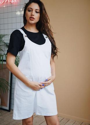 Сарафан для вагітних з джинсової тканини (сарафан для беременных джинсовый)1 фото