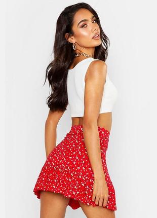 Юбка boohoo ditsy floral jersey tiered skirt