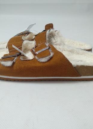Женские сандали мюли тапочки на меху esmara6 фото