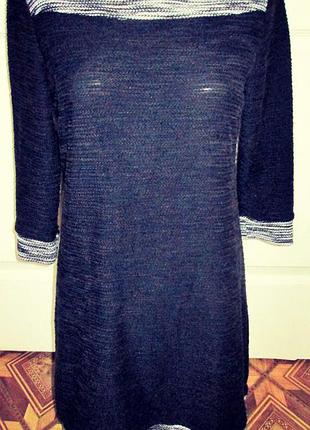 Стильное платье "меланж" модного прямого кроя