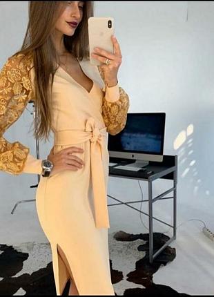 Супер плаття з рукавом ажурним 2