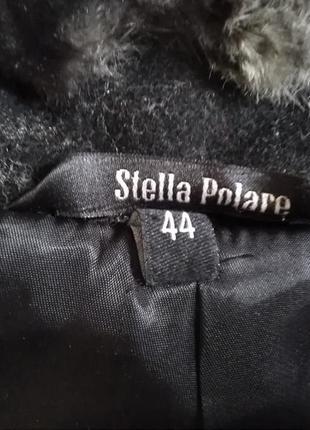 Зимнее итальянское пальто с шиншилой stella polare р. 44.7 фото
