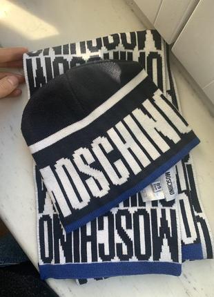 Шапка і шарф moschino kids