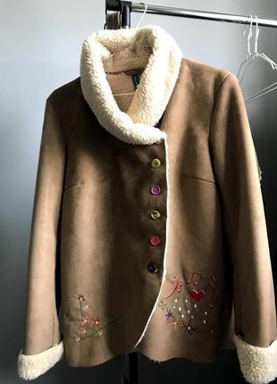 Жіноча куртка з штучної замші р. 48-50