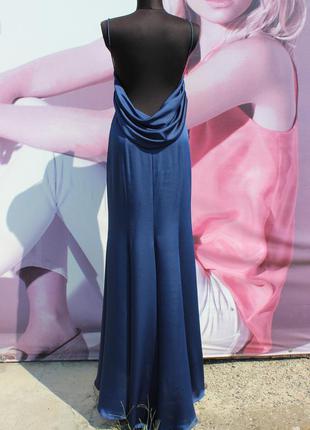 Атласное платье‑комбинация макси с годе fame and partners из сайта asos2 фото